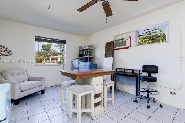 a room with furniture and a window