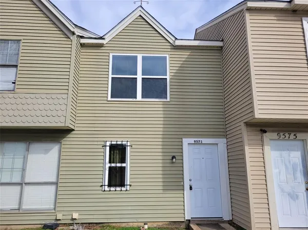 a front view of a house