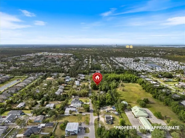 an aerial view of multiple house