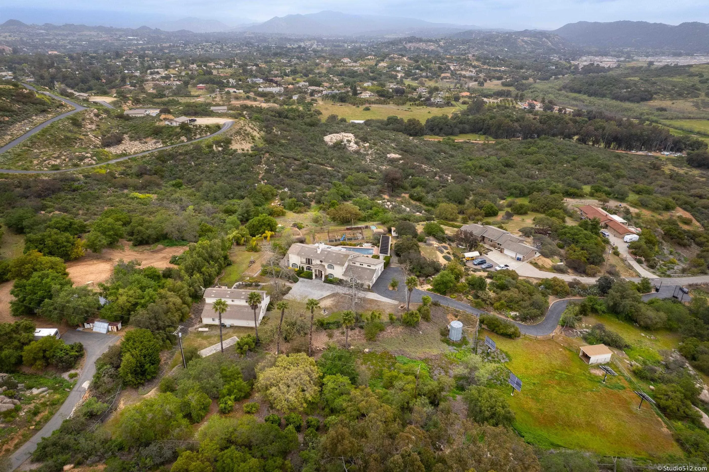 28398 Alamar Road Valley Center, CA 92082 - Photo 37 of 41 an aerial view of residential house with parking and yard
