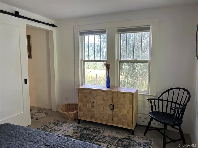a living room with a window