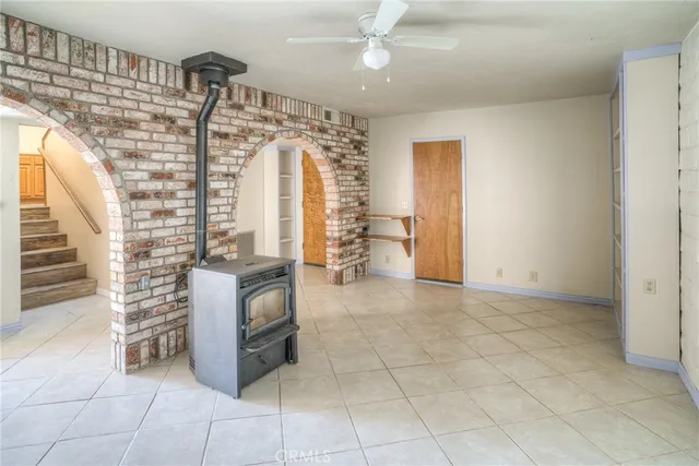 a view of balcony and wooden floor