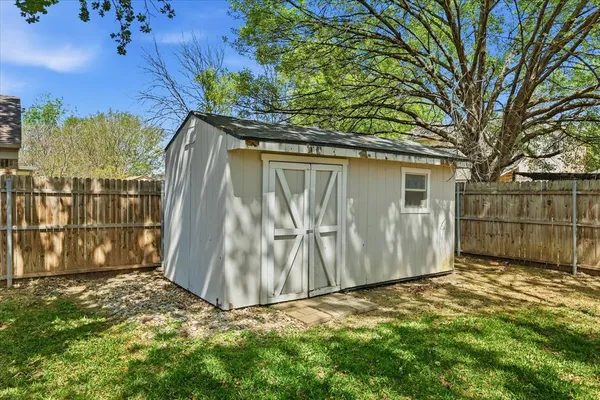 a backyard of a house
