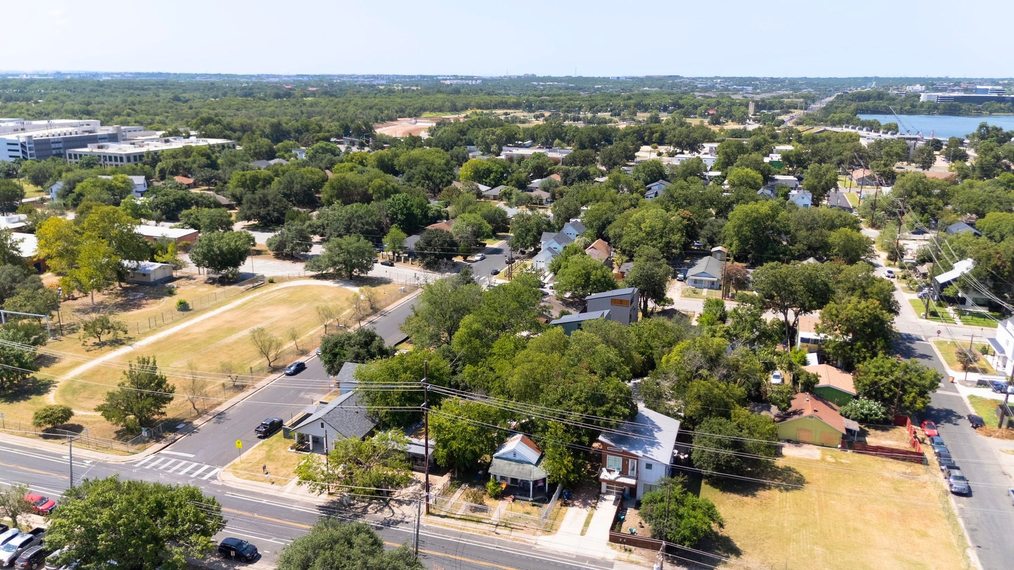 2907 East 5th Street Austin, TX 78702 - Photo 10 of 22 an aerial view of a city with lots of residential buildings