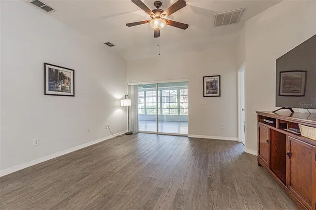a view of swimming pool with seating area