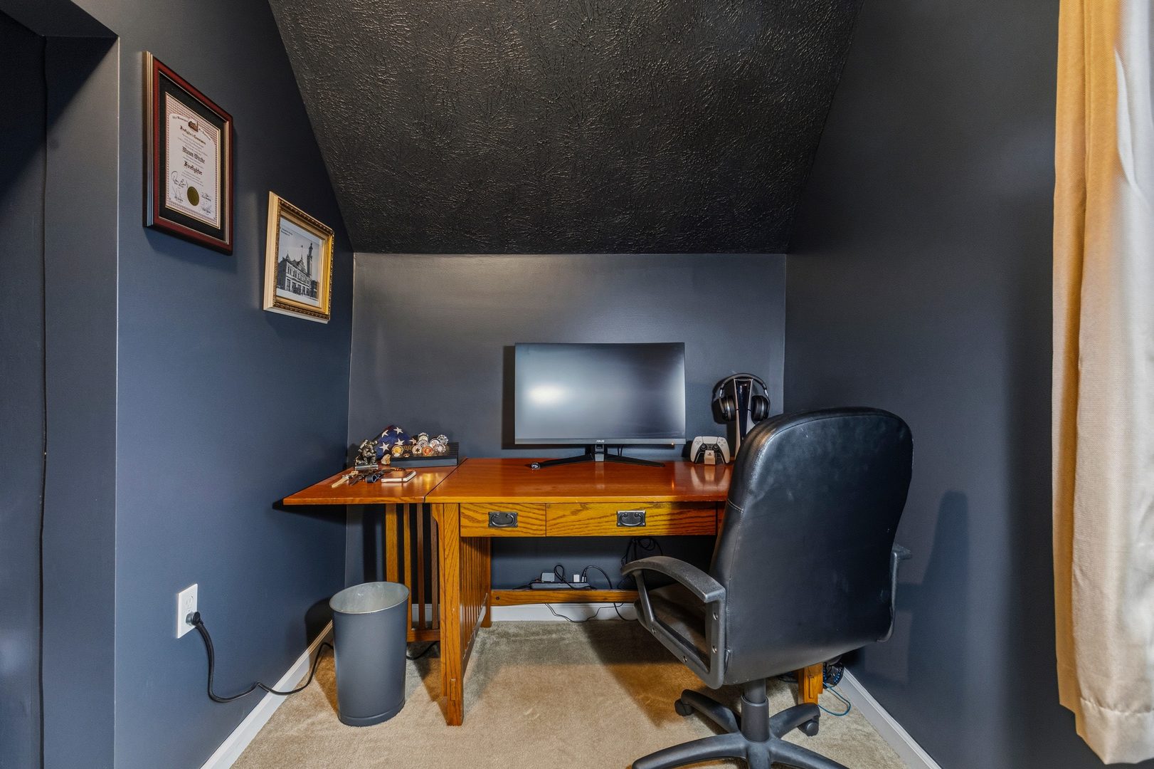 419 South Hamilton Street McLean, IL 61754 - Photo 21 of 41 a view of a workspace with furniture and a window