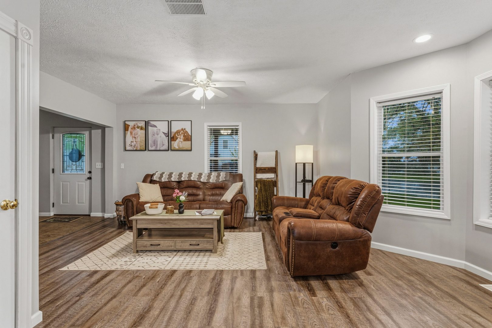419 South Hamilton Street McLean, IL 61754 - Photo 8 of 41 a living room with furniture and a wooden floor