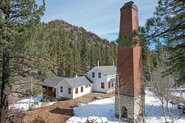 a aerial view of a house