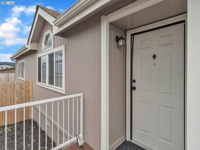 a view of front door