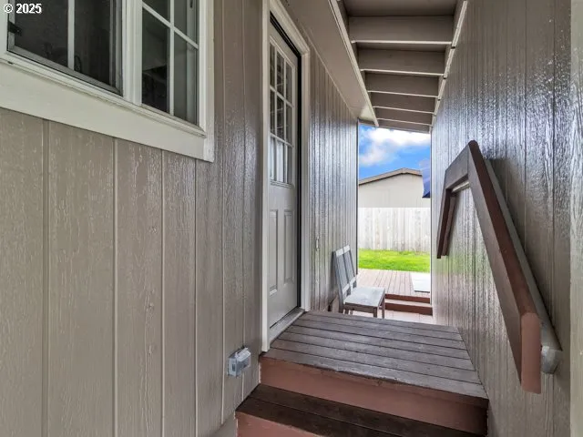 a view of outdoor space and deck