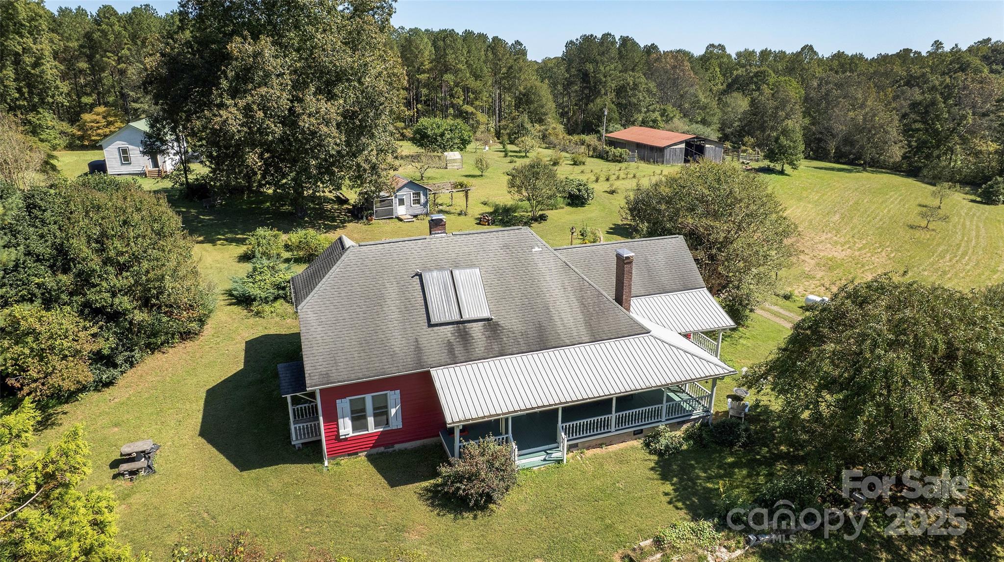 8430 Reeps Grove Church Road Vale, NC 28168 - Photo 28 of 42 an aerial view of a house with garden space and street view