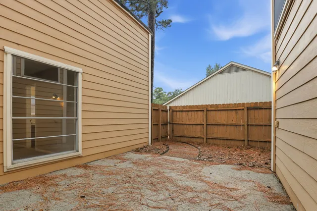 a backyard of a house