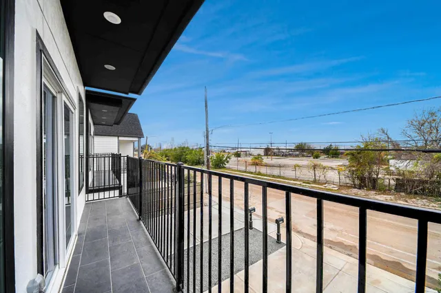 a view of city from balcony
