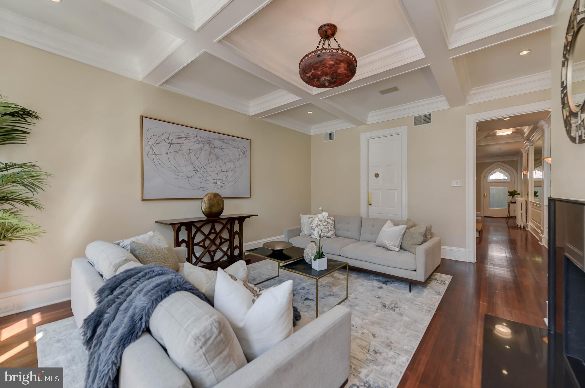 2130 Leroy Place Northwest Washington, DC 20008 - Photo 11 of 98 a living room with furniture and a large mirror