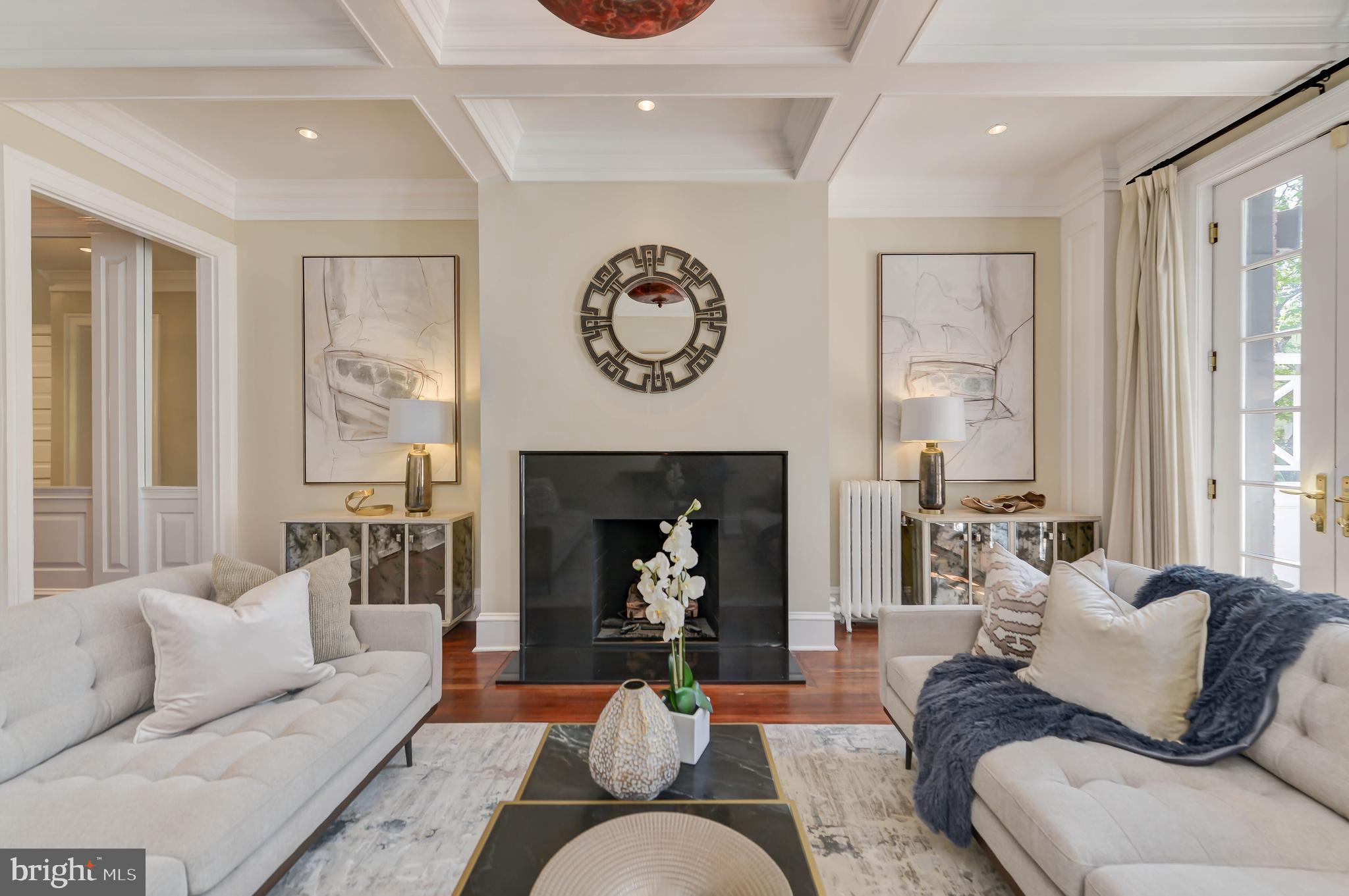2130 Leroy Place Northwest Washington, DC 20008 - Photo 16 of 98 a living room with furniture and a fireplace