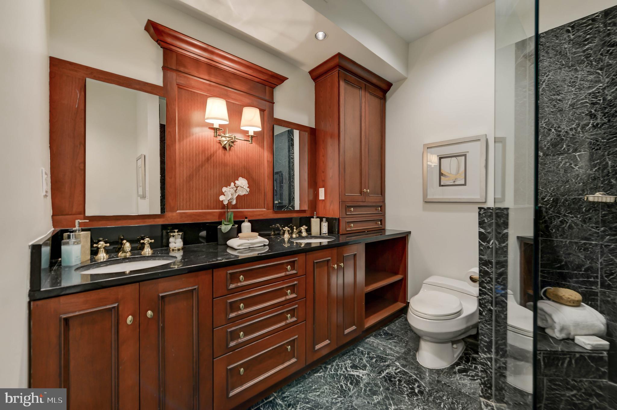2130 Leroy Place Northwest Washington, DC 20008 - Photo 54 of 98 a bathroom with a toilet sink and mirror