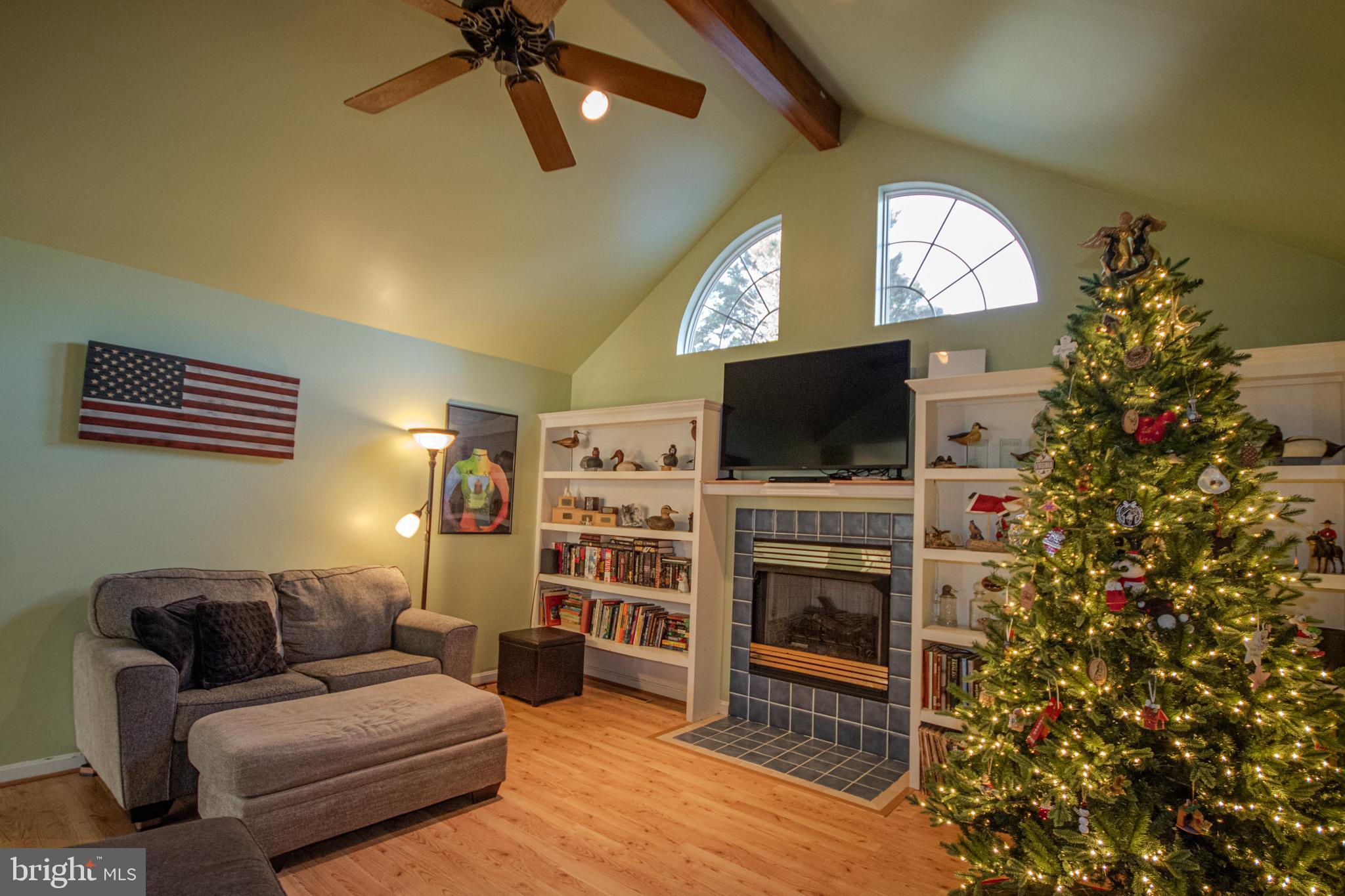 5520 Cedarcrest Road Salisbury, MD 21801 - Photo 10 of 41 a living room with furniture a flat screen tv and a fireplace