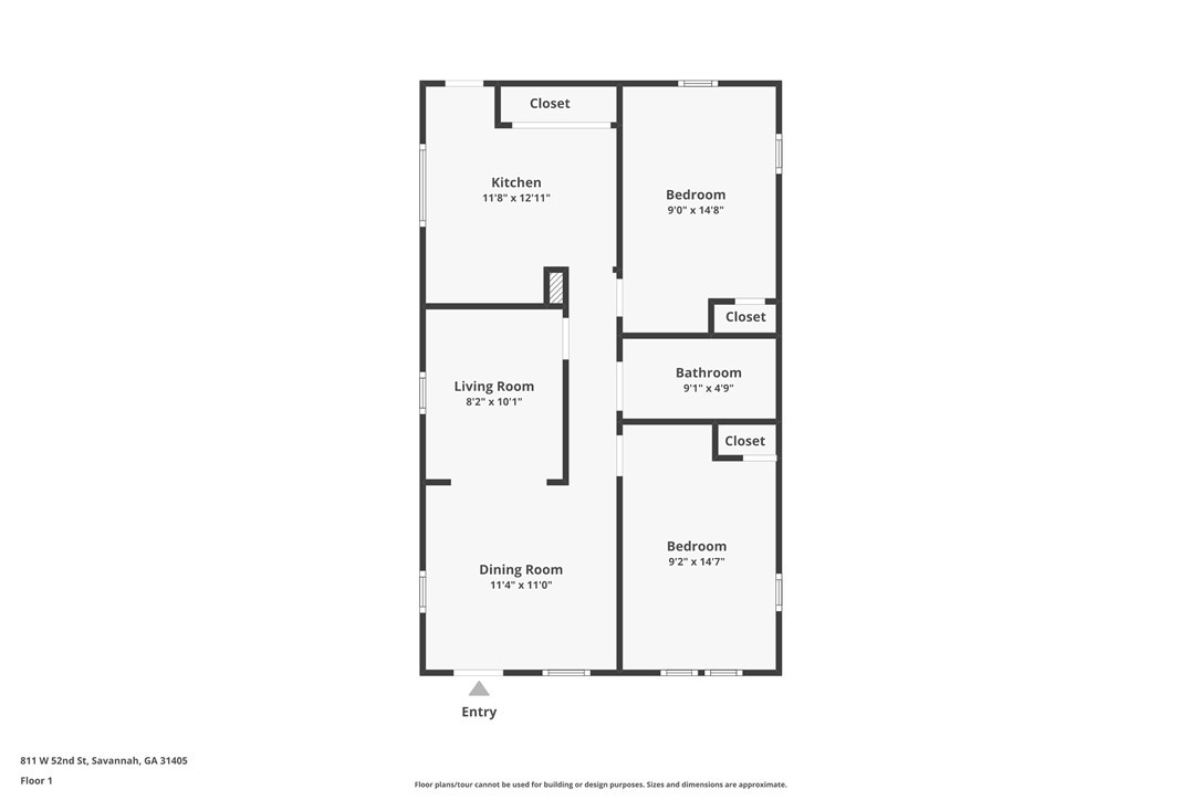 811 A West 52nd Street Savannah, GA 31405 - Photo 35 of 35 Floor Plan