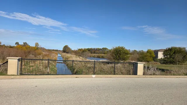a view of a lake with houses