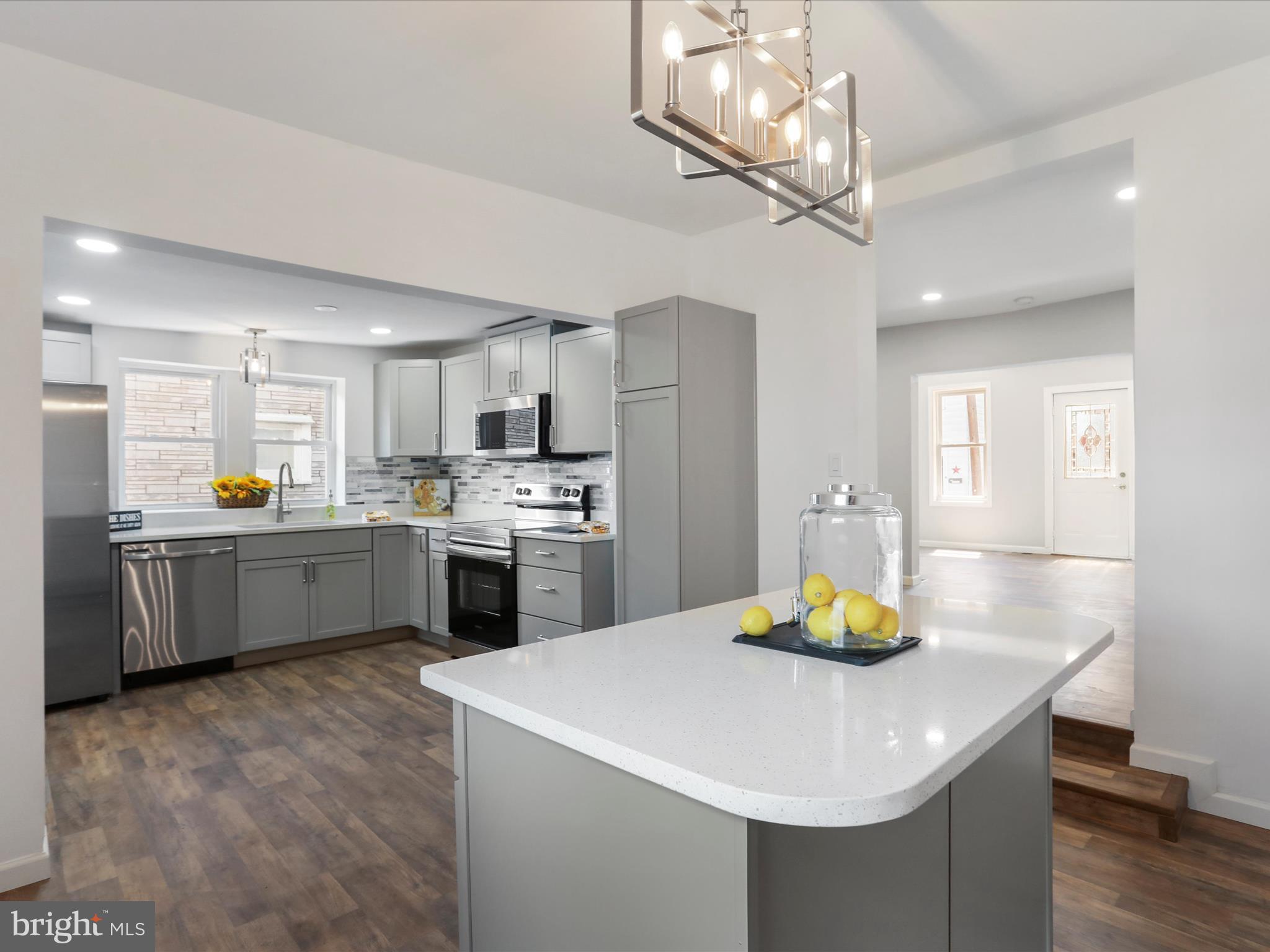 610 George Street Hagerstown, MD 21740 - Photo 10 of 27 Kitchen island and updated lighting
