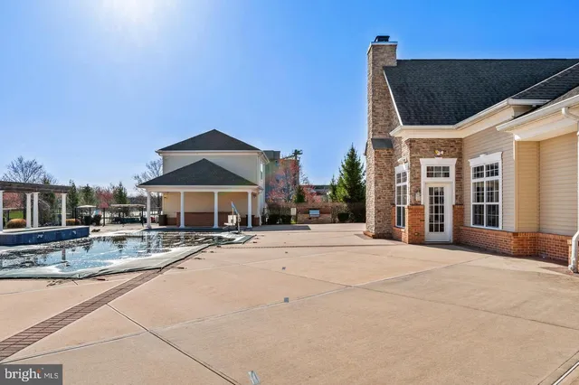 a front view of a building with street