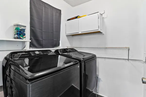 a bedroom with bunk bed