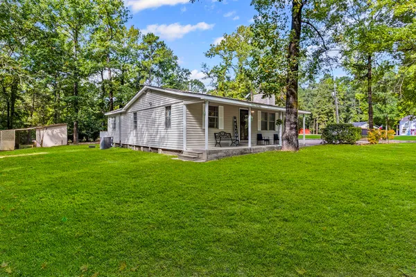 a view of a backyard with a garden