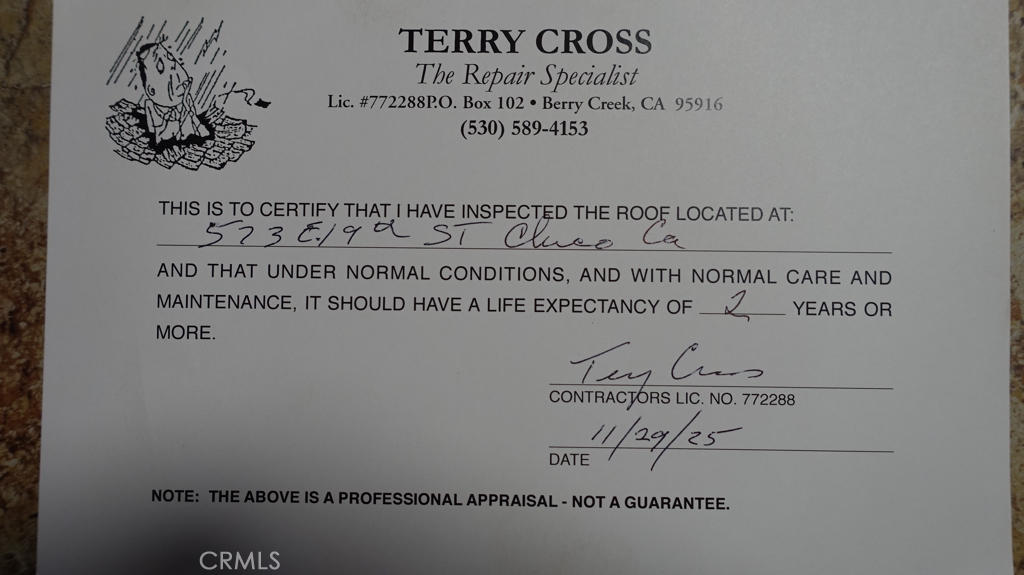 573 East 19th Street Chico, CA 95928 - Photo 3 of 41 Roof Cert