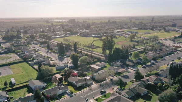 an aerial view of multiple house