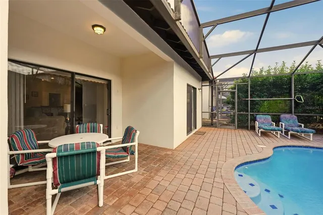 a outdoor space with furniture