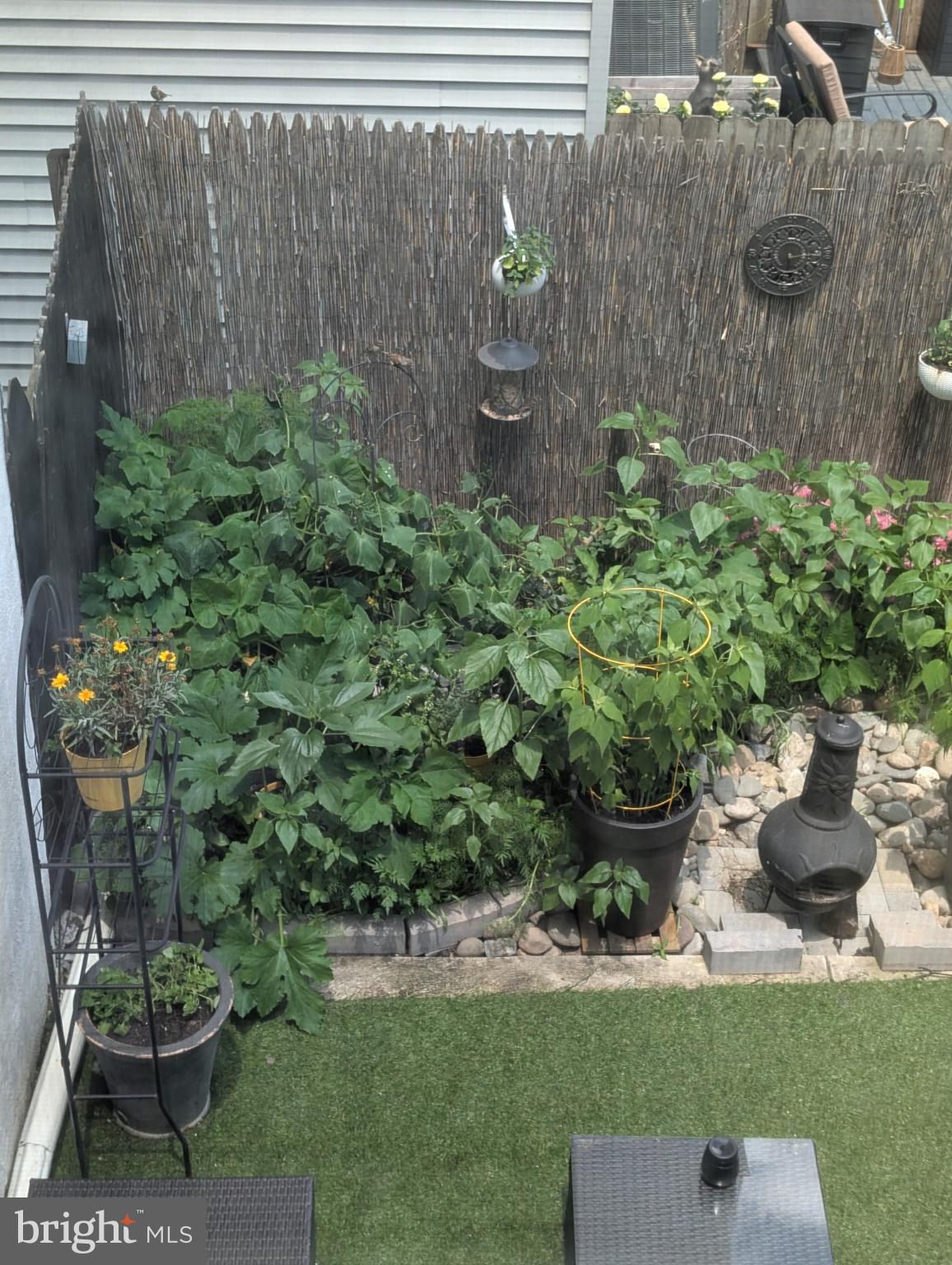 1729 Reed Street Philadelphia, PA 19146 - Photo 3 of 6 a view of a backyard with plants and a fountain