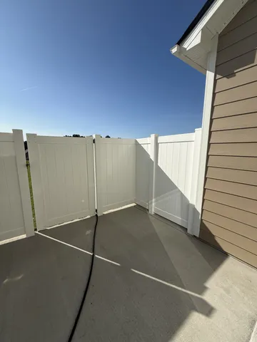 a view of a room with stairs