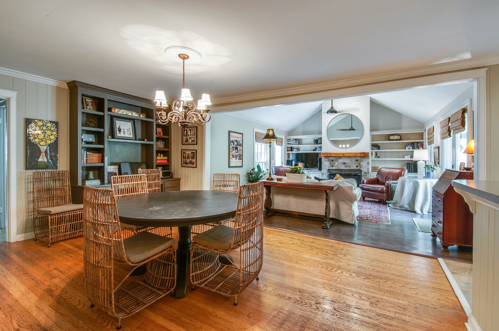4602 Benton Smith Road Nashville, TN 37215 - Photo 12 of 36 a living room with furniture and a chandelier