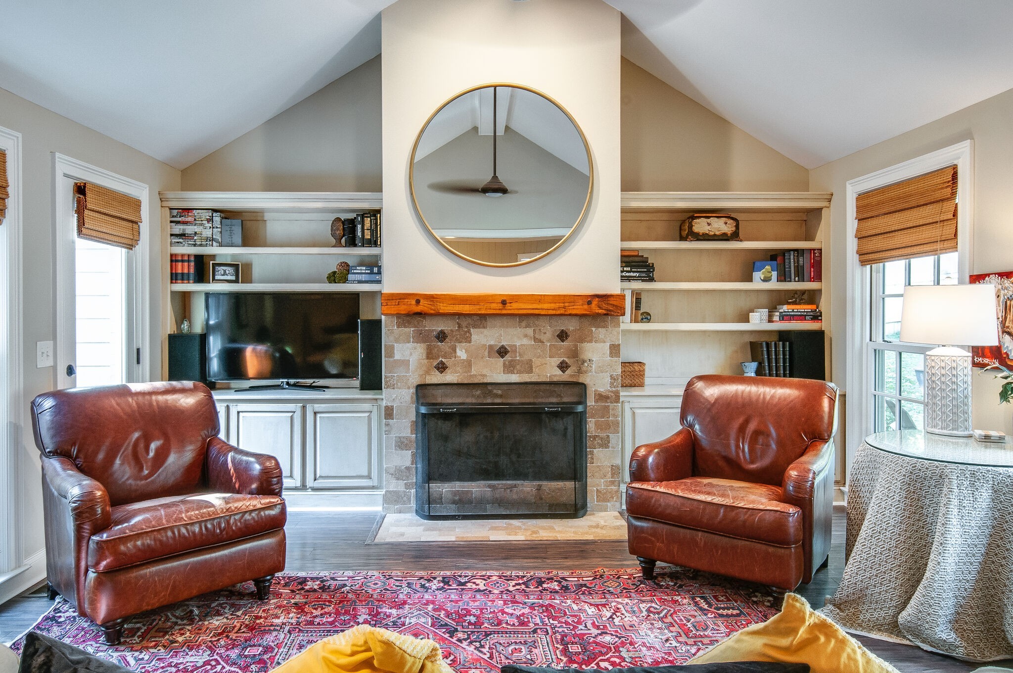 4602 Benton Smith Road Nashville, TN 37215 - Photo 14 of 36 a living room with furniture fireplace and a flat screen tv