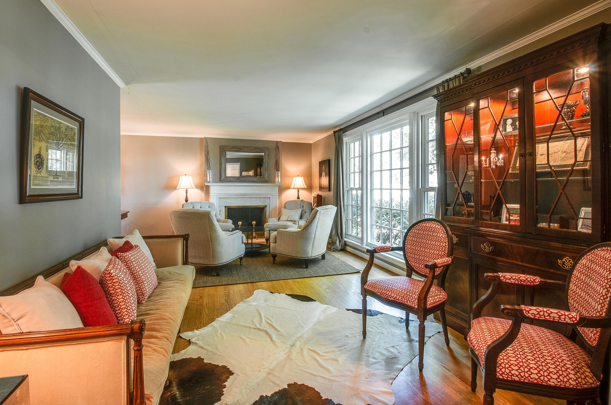 4602 Benton Smith Road Nashville, TN 37215 - Photo 8 of 36 a living room with furniture and a floor to ceiling window