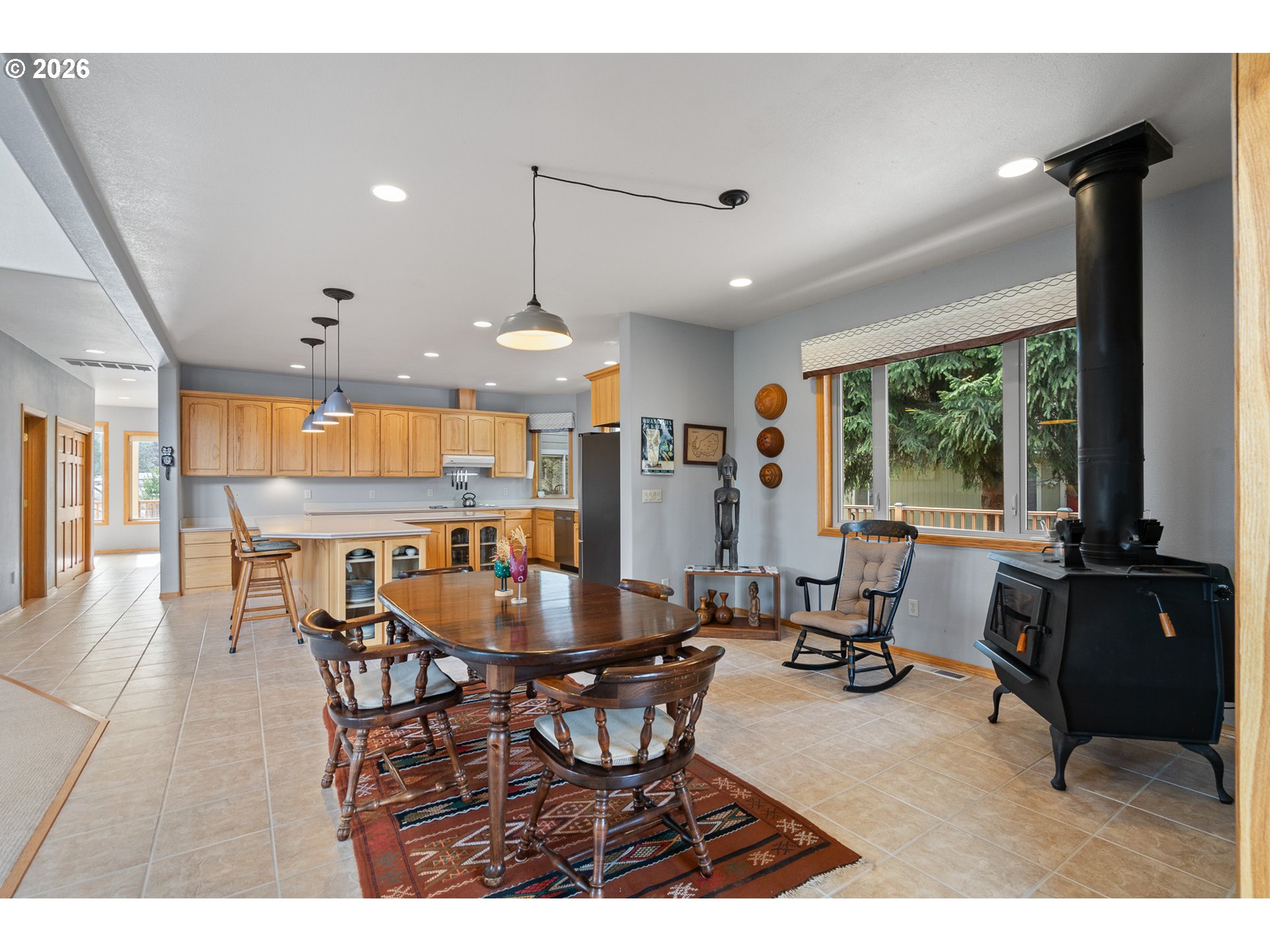 54693 Bingham Road Adams, OR 97810 - Photo 20 of 48 a view of a dining room with furniture window and outside view