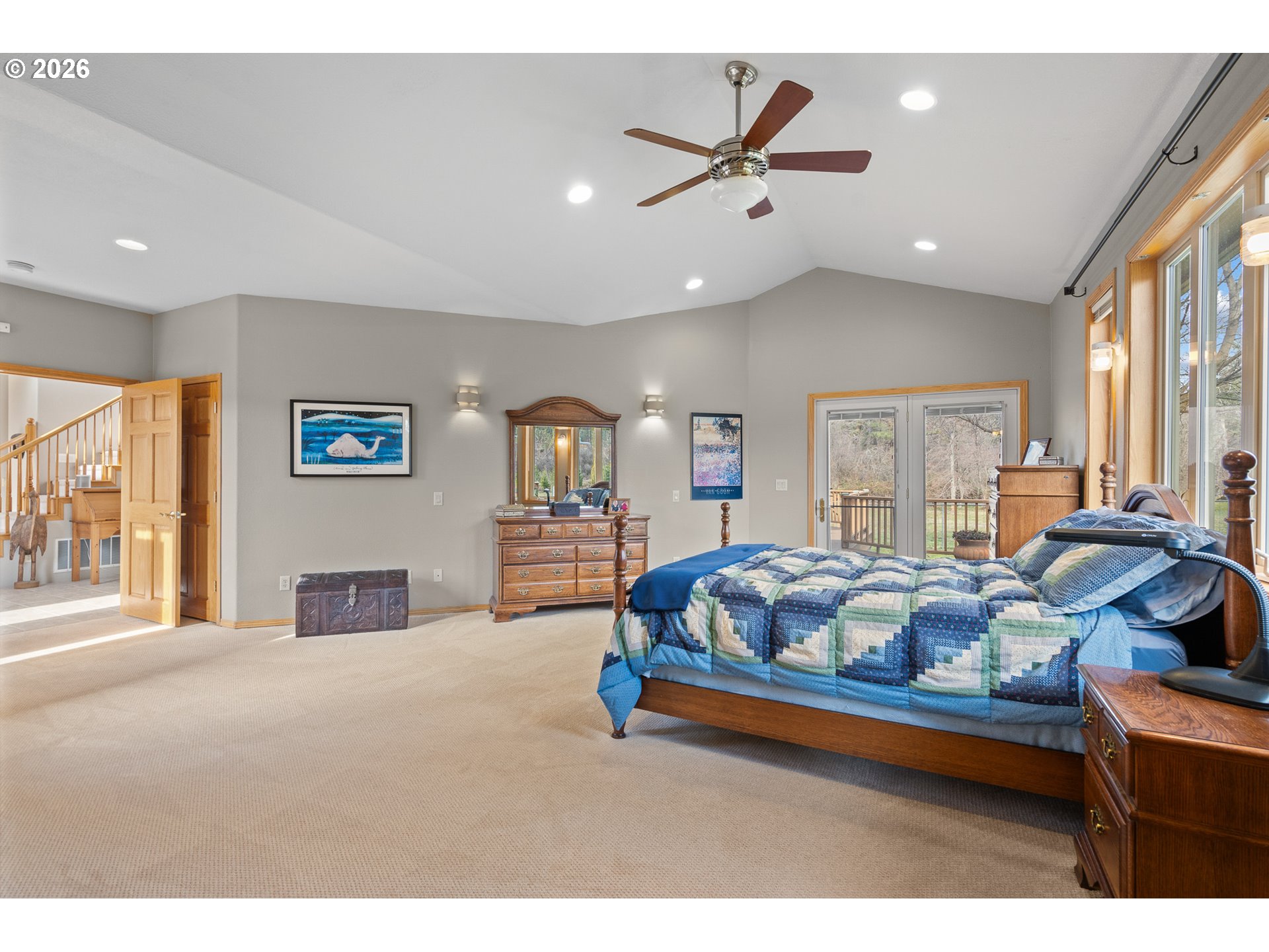 54693 Bingham Road Adams, OR 97810 - Photo 25 of 48 a bedroom with furniture and a large window