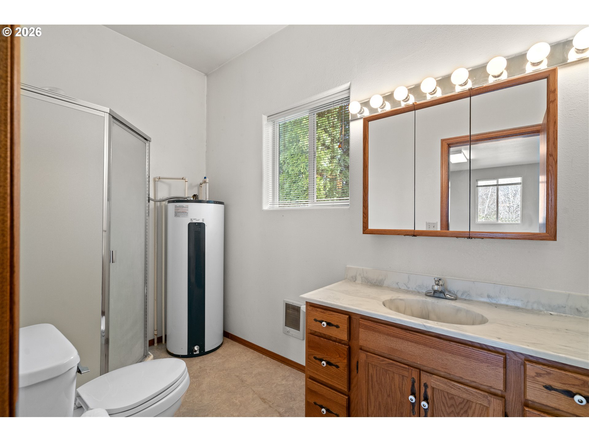 54693 Bingham Road Adams, OR 97810 - Photo 45 of 48 a bathroom with a sink and a mirror