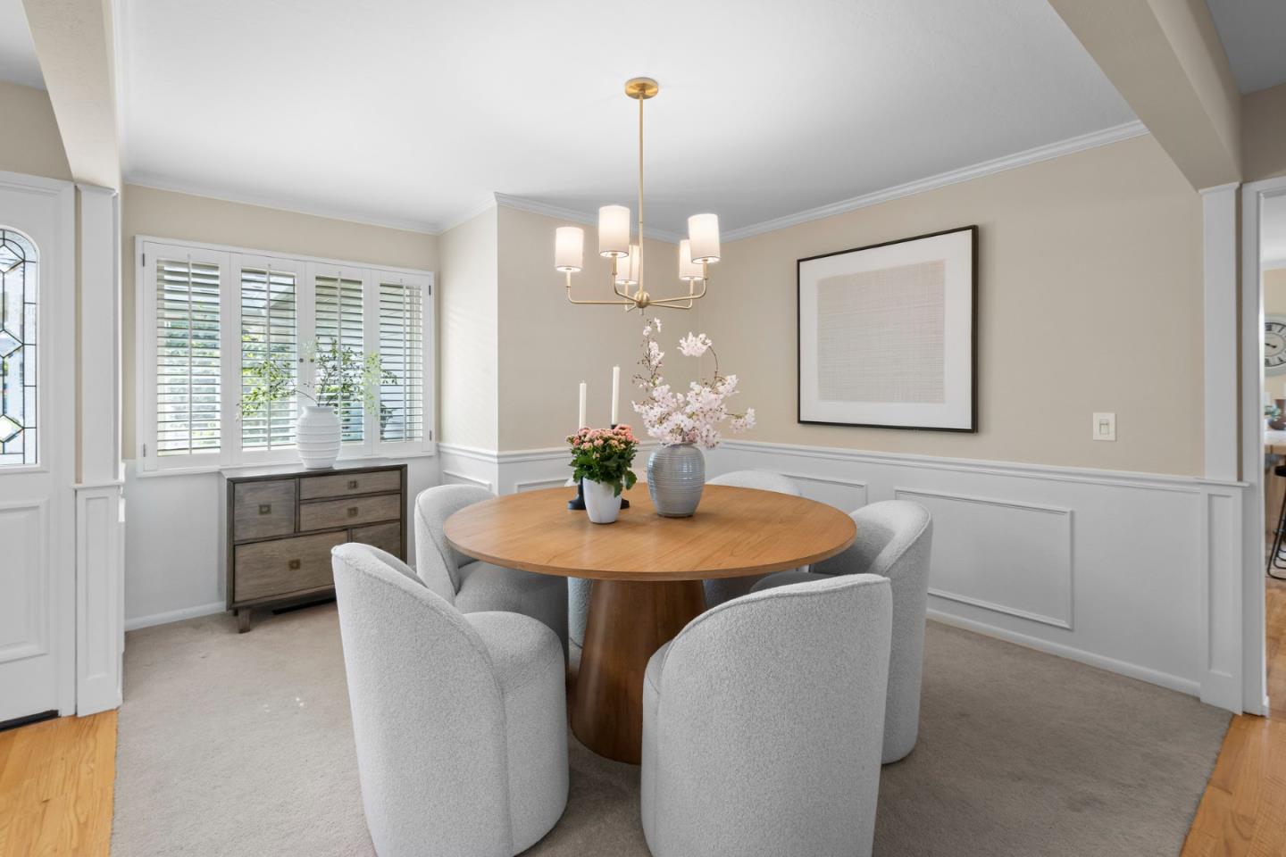 2356 Walden Square San Jose, CA 95124 - Photo 14 of 51 a dining room with chandelier and wooden floor