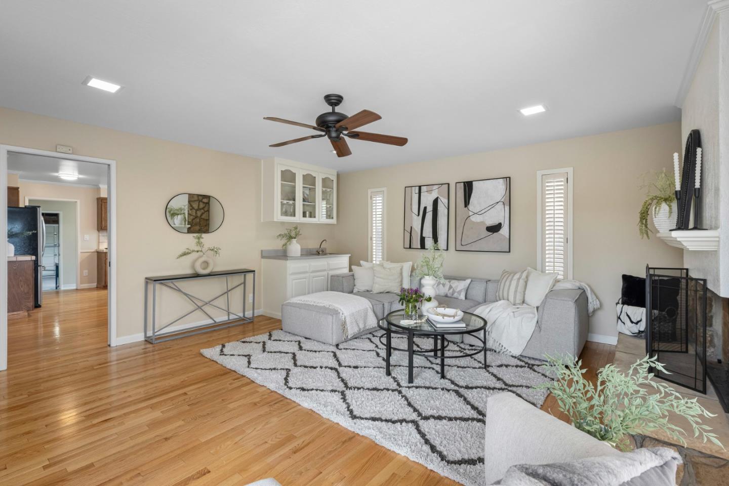 2356 Walden Square San Jose, CA 95124 - Photo 23 of 51 a living room with furniture a rug and a chandelier