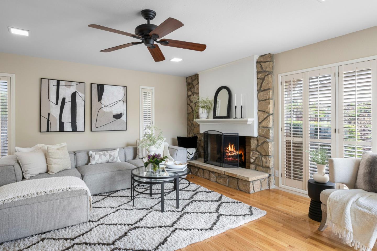 2356 Walden Square San Jose, CA 95124 - Photo 24 of 51 a living room with furniture and a fireplace