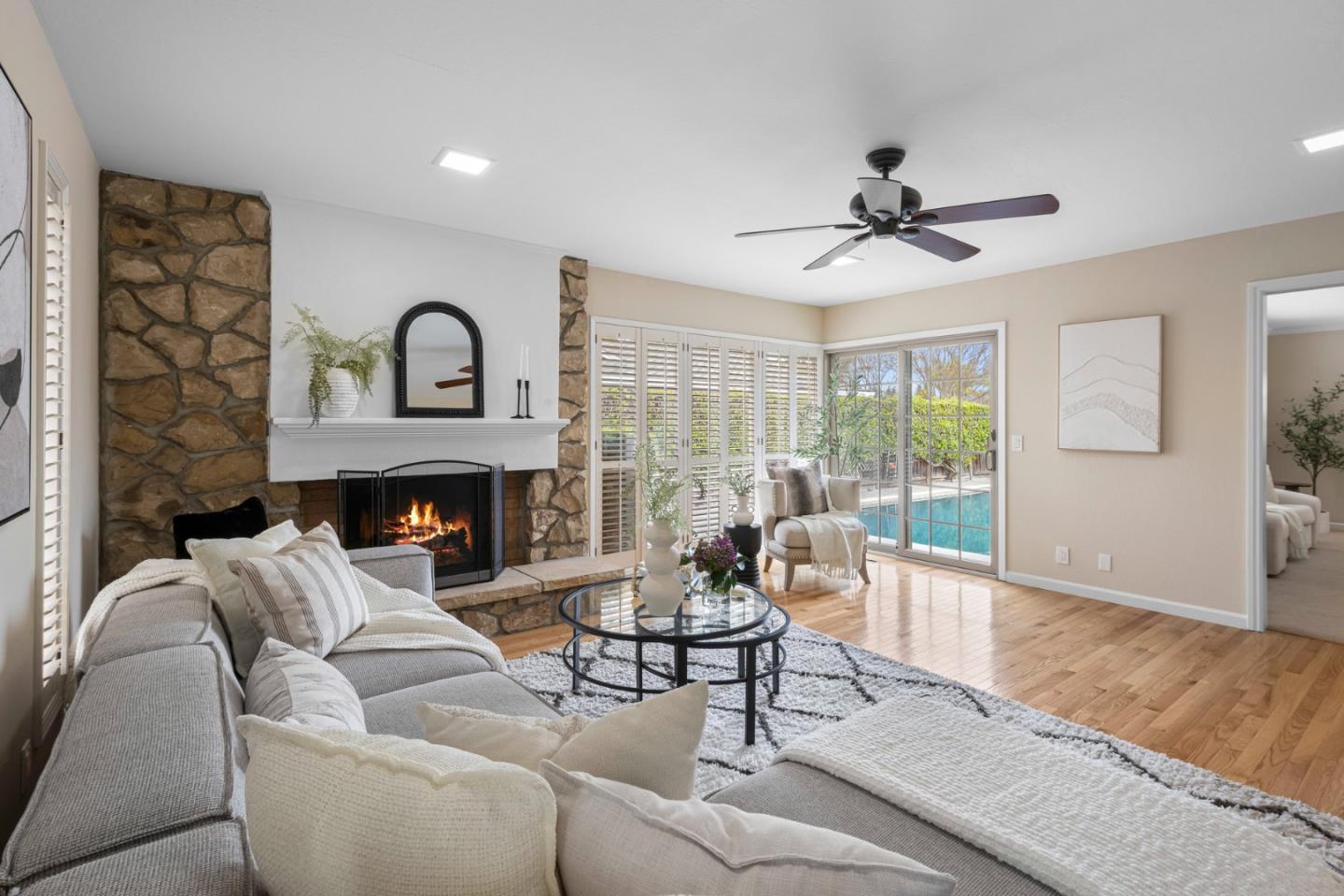 2356 Walden Square San Jose, CA 95124 - Photo 25 of 51 a living room with furniture and a fireplace