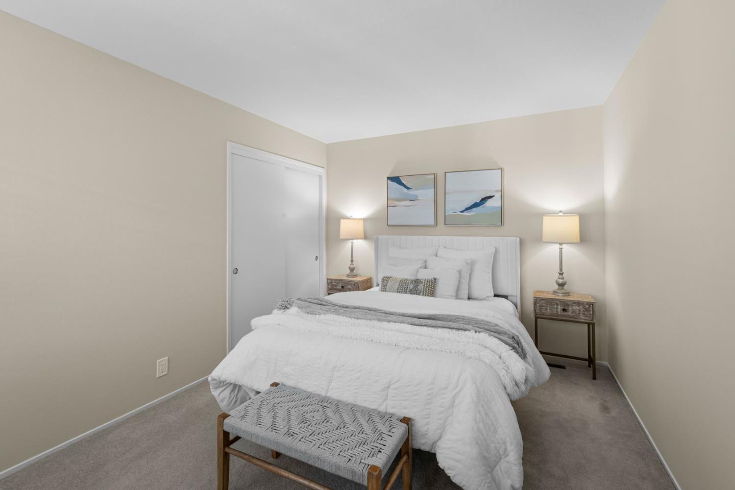 2356 Walden Square San Jose, CA 95124 - Photo 40 of 51 a bedroom with a bed and a lamp