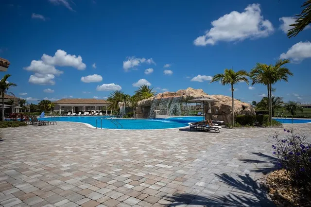 a view of an ocean from a big yard