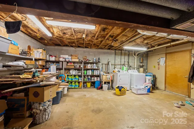 a view of storage and utility room