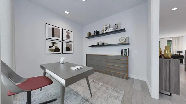 a view of workspace with furniture