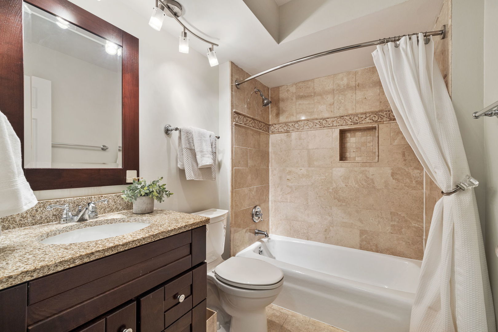 1635 Orth Drive Wheaton, IL 60189 - Photo 11 of 36 a bathroom with a granite countertop sink toilet and shower