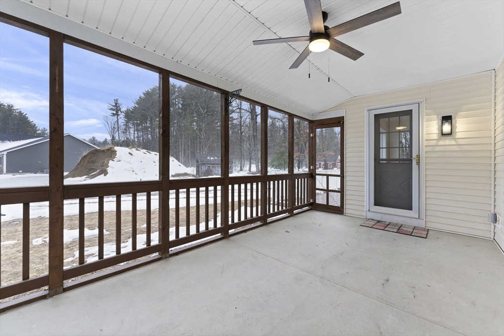 282 Loudville Road, Unit 1 Easthampton, MA 01027 - Photo 31 of 40 a view of a hallway with a ceiling fan