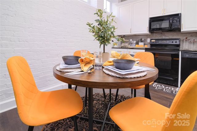 a table and chairs in a kitchen