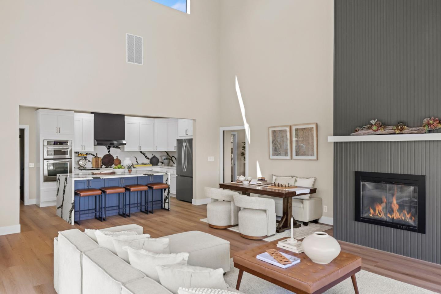 13399 Middle Canyon Road Carmel Valley, CA 93924 - Photo 12 of 32 a living room with furniture and a fireplace